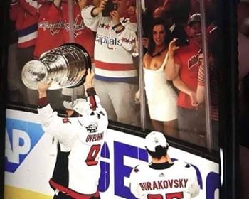 One Cup Up And 2 Cups Out For The Washington Capitals Championship.