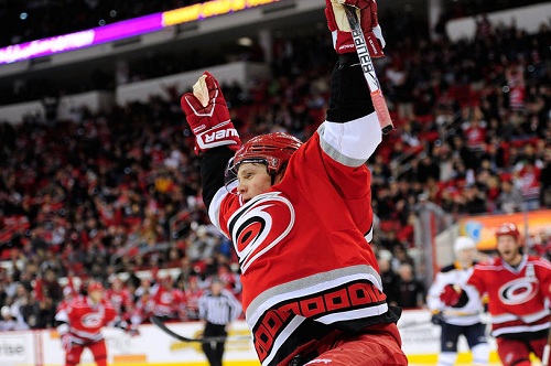 Staal, Skinner Leads Canes Over Sabres