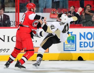 Carolina dropped the Penguins Wednesday night, 4-1 in Raleigh.