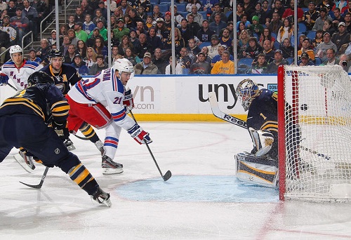 Derek Stepan scores the Rangers lone goal in the 3-1 loss to Buffalo