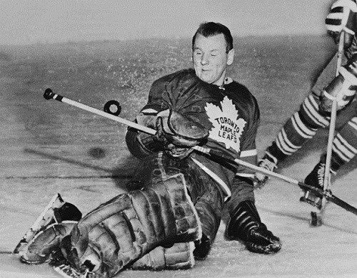 Johnny Bower Grimacing on Odd Puck Action