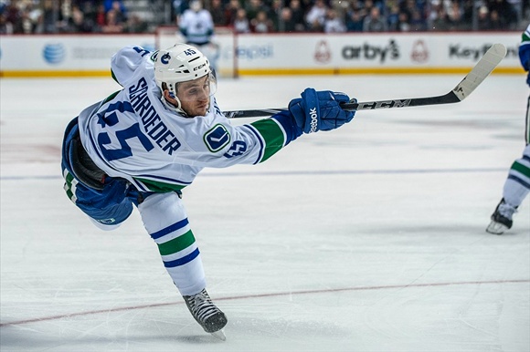 Jordan Schroeder re-signed with the Canucks and will add more depth to the center position next season. Credit: hockeysfuture.com