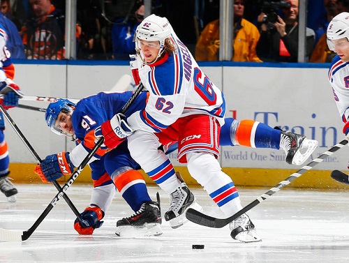 Rangers LW Carl Hagelin returned to the line-up on Tuesday night