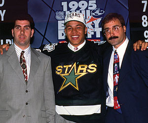 Jarome Iginla was drafted in the first round (11th overall) by the Dallas Stars