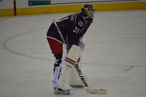 Curtis McElhinney kept the Blue Jackets in the game Saturday Credit: Nick Biss