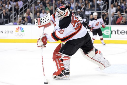 Canadian ice hockey player Martin Brodeur, goalkeeper for the New News  Photo - Getty Images