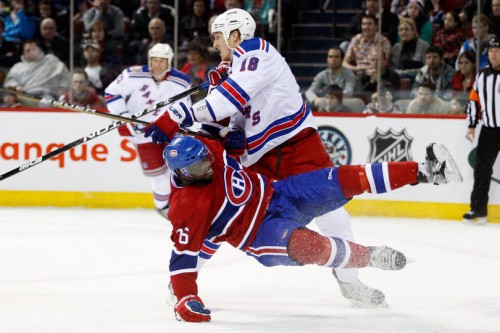 Marc Staal and the rest of the Rangers will have to be on top of Canadiens Defenseman PK Subban, who has been Montreal’s best player in the 2014 playoffs. (Photo by Richard Wolowicz – Getty Images)