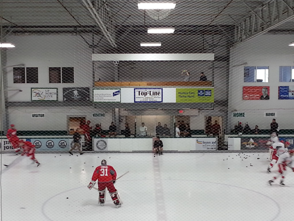 Jared Coreau gets ready for the first scrimmage of the development camp (Saturday, July 5th). (Photo taken by author)