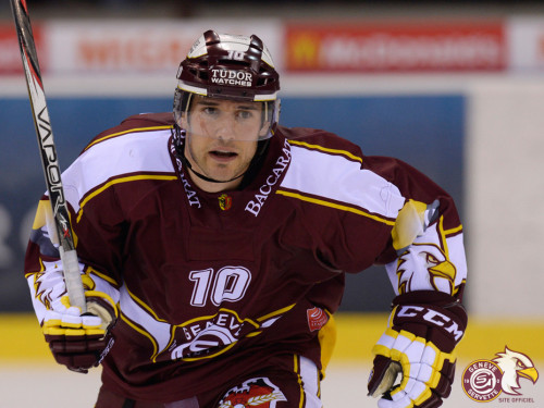 Matthew Lombardi was playing hockey in Switzerland last season, where he registered 50 points in 46 games. (Photo via Geneve Servette Official Website)