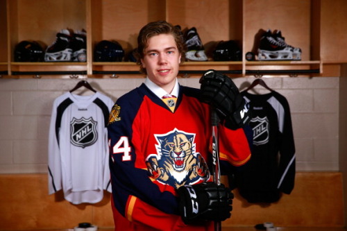 PHILADELPHIA, PA - JUNE 28:  Juho Lammikko, 65th overall pick of the Florida Panthers, poses for a portrait during the 2014 NHL Entry Draft at Wells Fargo Center on June 28, 2014 in Philadelphia, Pennsylvania.   (Photo by Jeff Vinnick/NHLI via Getty Images)