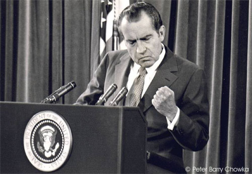 Nixon's pumped. Nixon gets it. Just look at the guy. (Photo by Peter Barry Chowka)