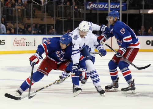 Matt Hunwick is making the most of his opportunity to be a regular on the Rangers blueline. (Bruce Bennett – Getty Images)
