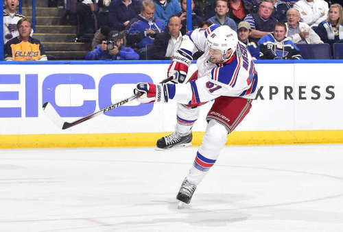 Rick Nash has gotten off to a hot start for the Rangers this season. (Scott Rovak – NHLi via Getty Images)