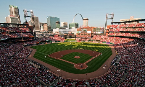 St. Louis Blues' fans might be waiting a while before hosting an outdoor hockey game. (ballparksofbaseball.com)
