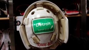 The back of Tom McCollum's mask. (Photo by Author)