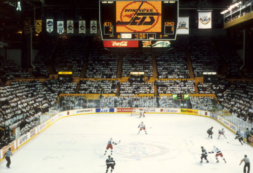 The Winnipeg Arena was the site of the last Stanley Cup Playoff game in Manitoba. (Getty Images)
