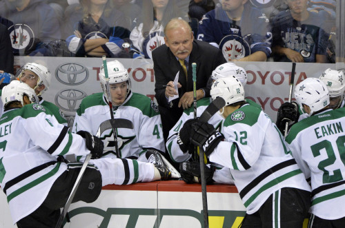 Lindy Ruff’s future in the Lone Star State could hinge on getting back to the playoffs. (Fred Greenslade – USA Today Sports)