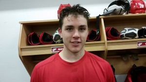 Forward Zach Nastasiuk at the Red Wings annual Prospect Development Camp in Traverse City. July 5, 2015. (Photo by Author)