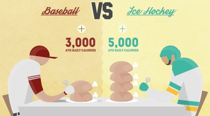 Baseball vs Hockey Calories