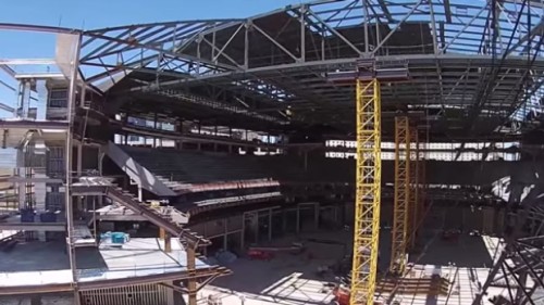 Inside the Las Vegas arena currently under construction. This would be the home of a Las Vegas-based expansion team. (CBC.ca)