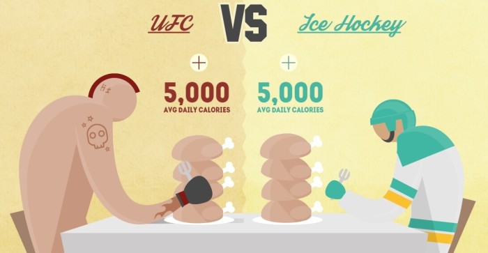 UFC vs Hockey Calories