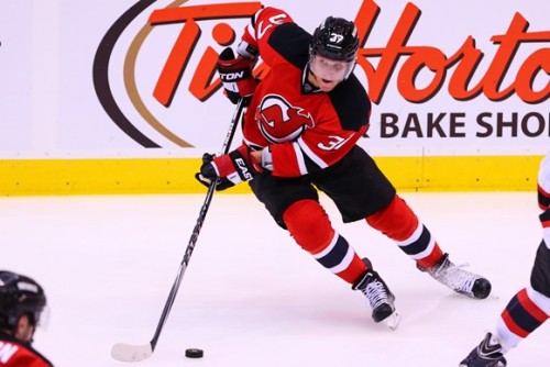 2015 sixth overall pick Pavel Zacha has a strong chance to remain with the Devils all season long. (Rich Grassle – Icon Sportswire)