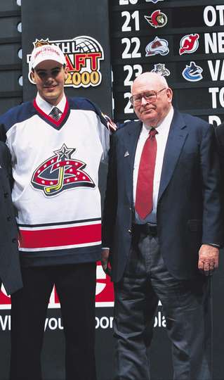 With its first-ever selection at an NHL Draft, Columbus picked defenseman Rostislav Klesla fourth overall on June 24, 2000, in Calgary. (Getty Images)