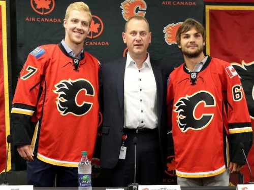 Calgary’s additions of Dougie Hamilton and Michael Frolik make an a talented young team even more dangerous. (Leah Hennel – Calgary Herald)