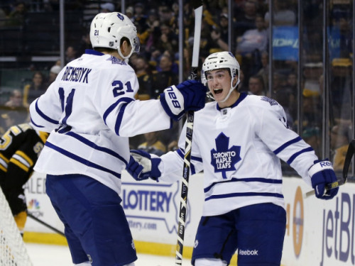 James Van Riemsdyk and Tyler Bozak need to lead the way up front for the Leafs. (Elise Amendola/The Associated Press)