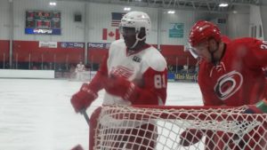 Detroit forward prospect Givani Smith participated in his first prospect tournament this week. September 20, 2016. (Photo by Author)