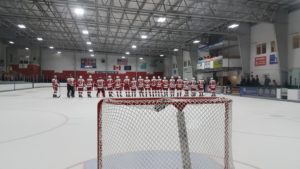 The teams await the presentation of the Matthew Wuest Memorial Cup. September 20, 2016. (Photo by Author)