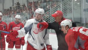 Xavier Ouellet at Red Wings Training Camp, September 25, 2016. Traverse City, MI (Photo by Author)