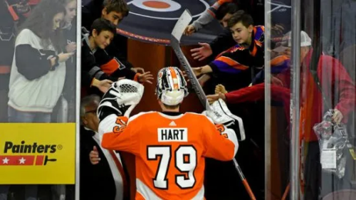 Carter Hart playing his final games with the Philadelphia Flyers