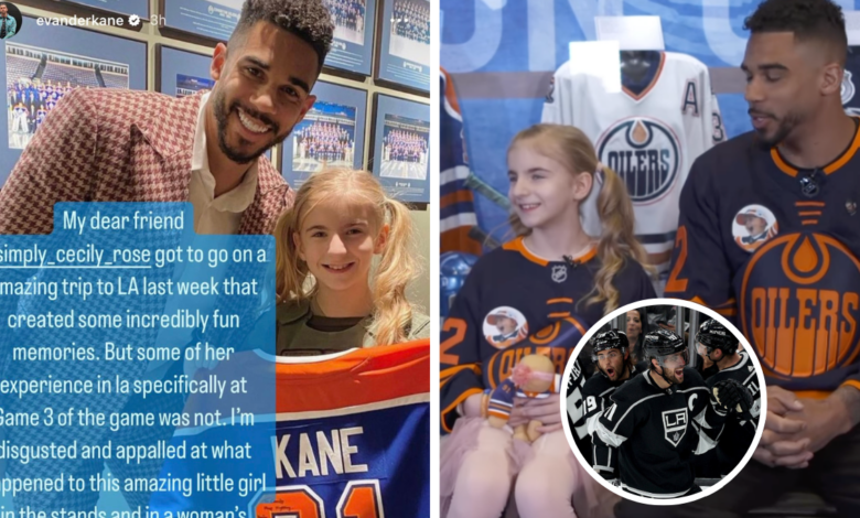 Kings fan spat on 10-year-old cancer patient wearing Oilers jersey,  Edmonton's Evander Kane says